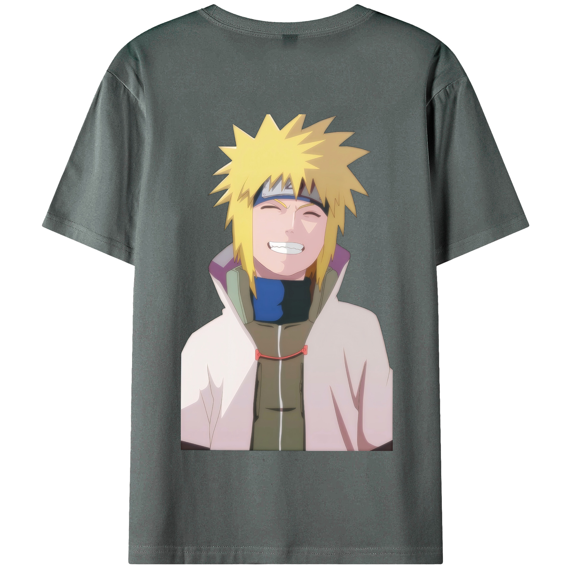 （画像用） NARUTO -ナルト- 波風 ミナト Namikaze Minato 綿100％半袖Tシャツ（背面プリント）